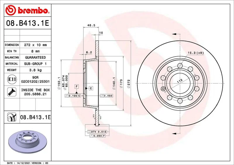 Komplet za zavore, kolutna zavora BREMBO KT 08 025