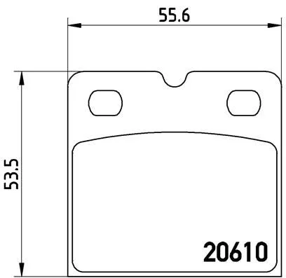 Komplet zavornih oblog, kolutna parkirna zavora BREMBO P 02 001