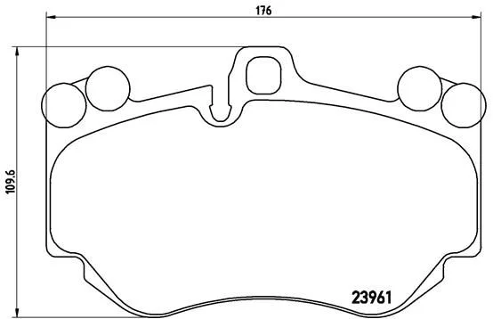 Komplet zavornih oblog, kolutna zavora BREMBO P 65 016