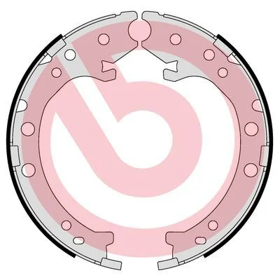 Komplet zavornih čeljusti, parkirna zavora BREMBO S 28 519