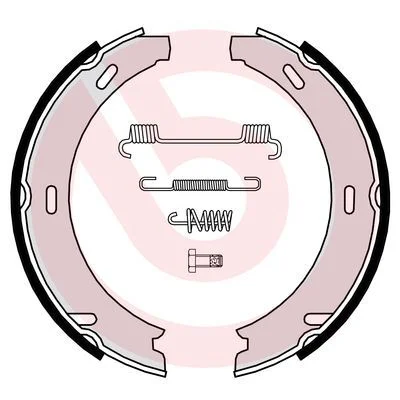 Komplet zavornih čeljusti, parkirna zavora BREMBO S 50 507