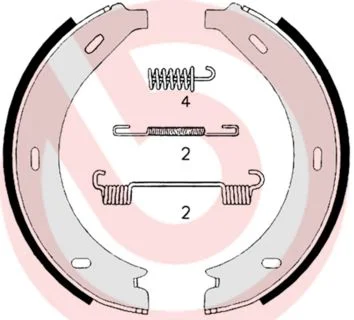 Komplet zavornih čeljusti, parkirna zavora BREMBO S 50 517