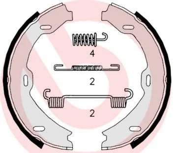 Komplet zavornih čeljusti, parkirna zavora BREMBO S 50 518