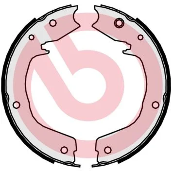Komplet zavornih čeljusti, parkirna zavora BREMBO S 54 524