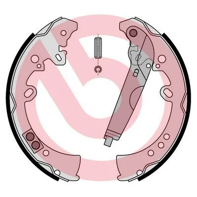 Komplet zavornih čevljev BREMBO S 83 570
