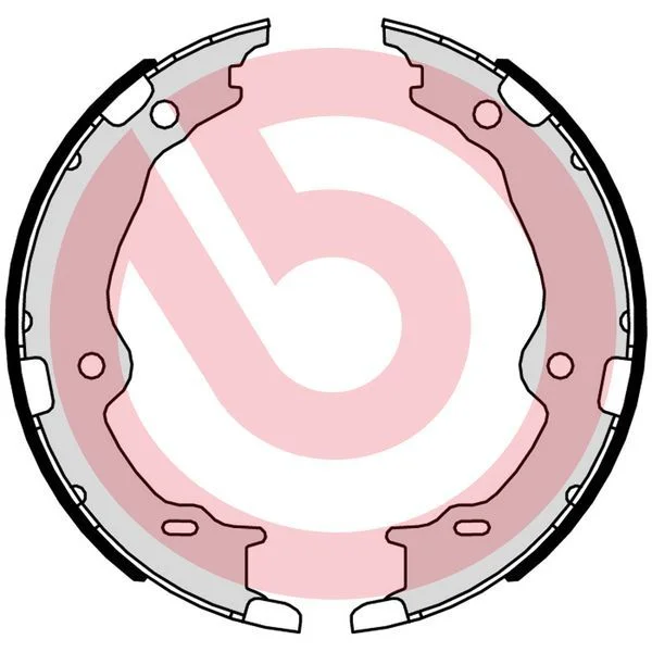 Komplet zavornih čeljusti, parkirna zavora BREMBO S 83 572