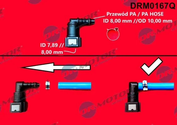 Priključek za cev, cev za gorivo Dr.Motor Automotive DRM0167Q