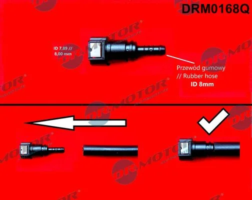 Priključek za cev, cev za gorivo Dr.Motor Automotive DRM0168Q
