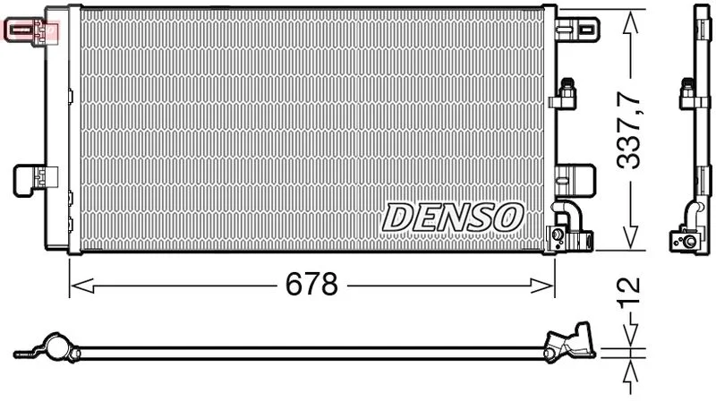 Condenser, air conditioning DENSO DCN02001