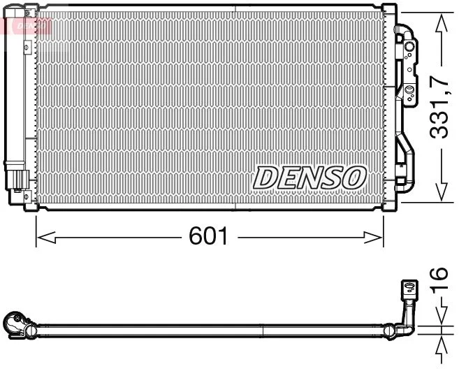 Kondenzator, klimatska naprava DENSO DCN05033