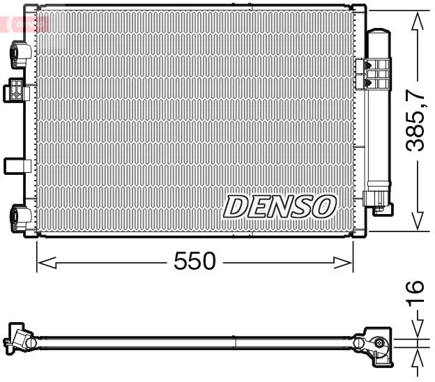 Condenser, air conditioning DENSO DCN10044