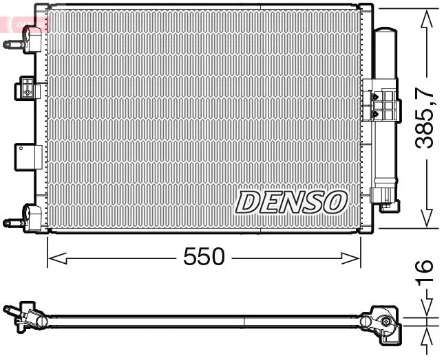 Kondenzator, klimatska naprava DENSO DCN10046