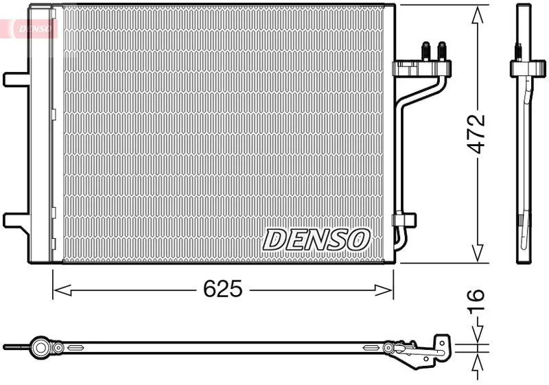 Condenser, air conditioning DENSO DCN10047