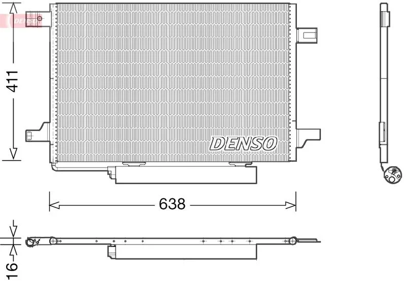 Kondenzator, klimatska naprava DENSO DCN17004