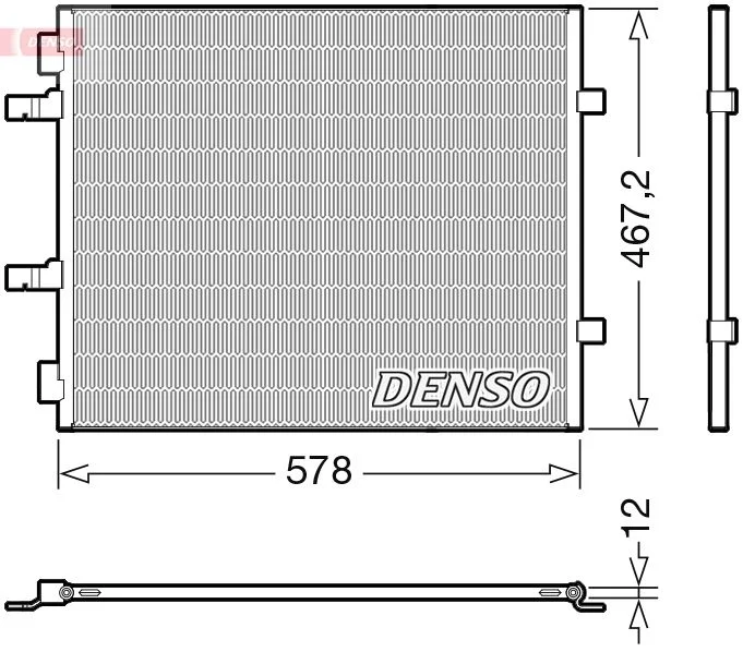 Kondenzator, klimatska naprava DENSO DCN20042