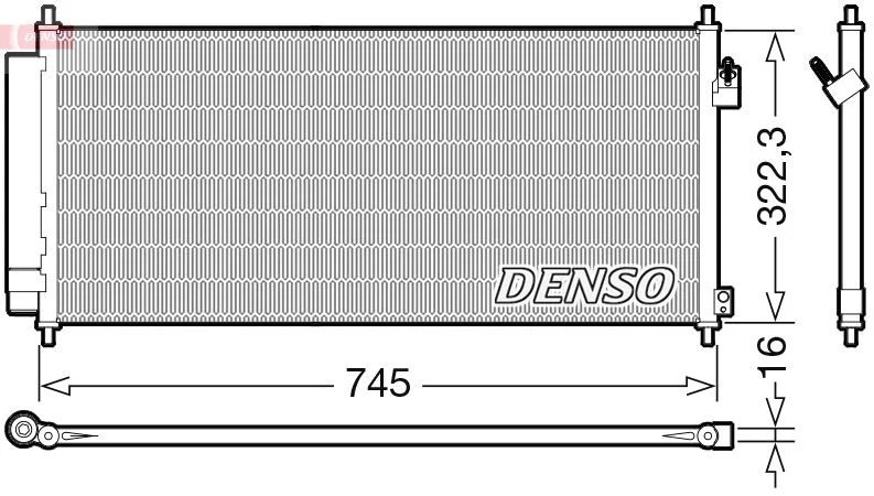 Condenser, air conditioning DENSO DCN40026