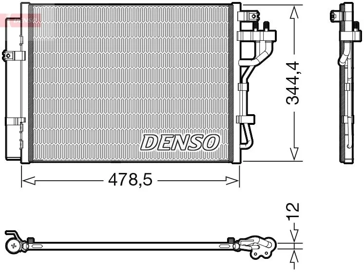 Condenser, air conditioning DENSO DCN43006