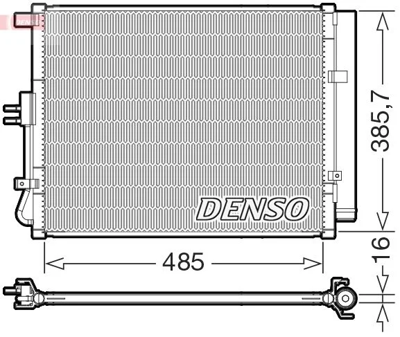 Kondenzator, klimatska naprava DENSO DCN43007