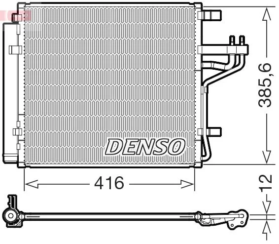 Kondenzator, klimatska naprava DENSO DCN43014