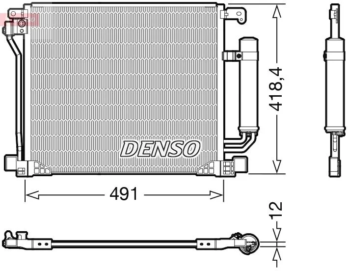 Kondenzator, klimatska naprava DENSO DCN46025