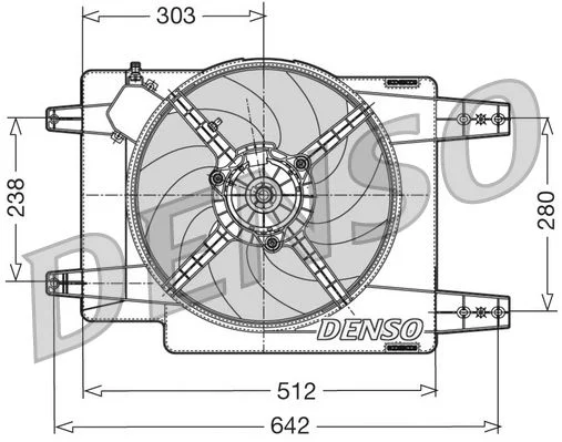 Ventilator, hlajenje motorja DENSO DER01011