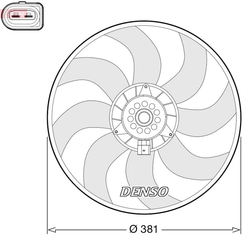 Ventilator, hlajenje motorja DENSO DER02006