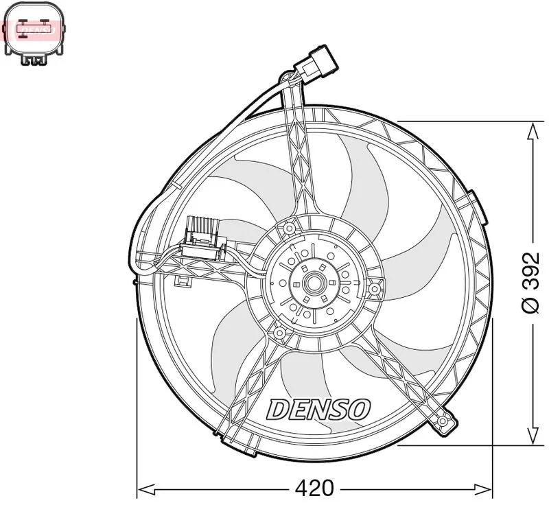 Ventilator, hlajenje motorja DENSO DER05009