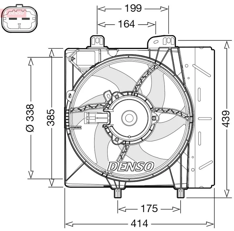 Ventilator, hlajenje motorja DENSO DER07011