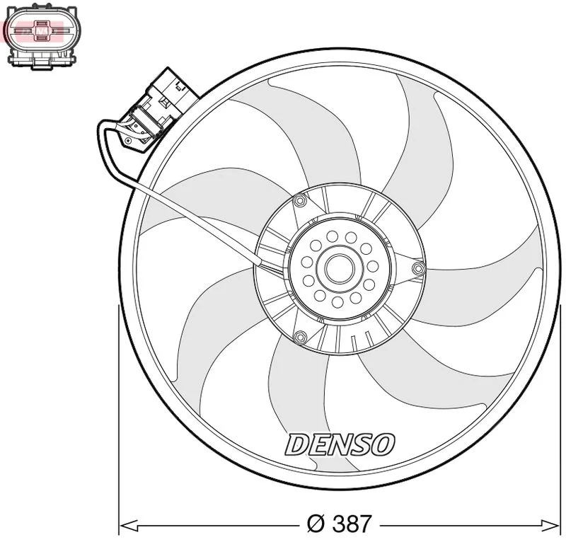 Ventilator, hlajenje motorja DENSO DER20017
