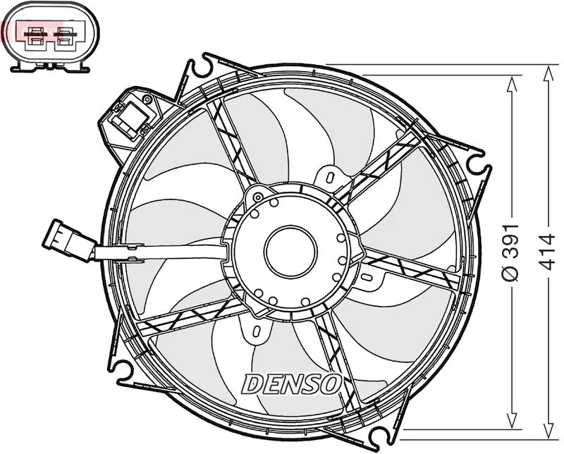 Fan, engine cooling DENSO DER23005