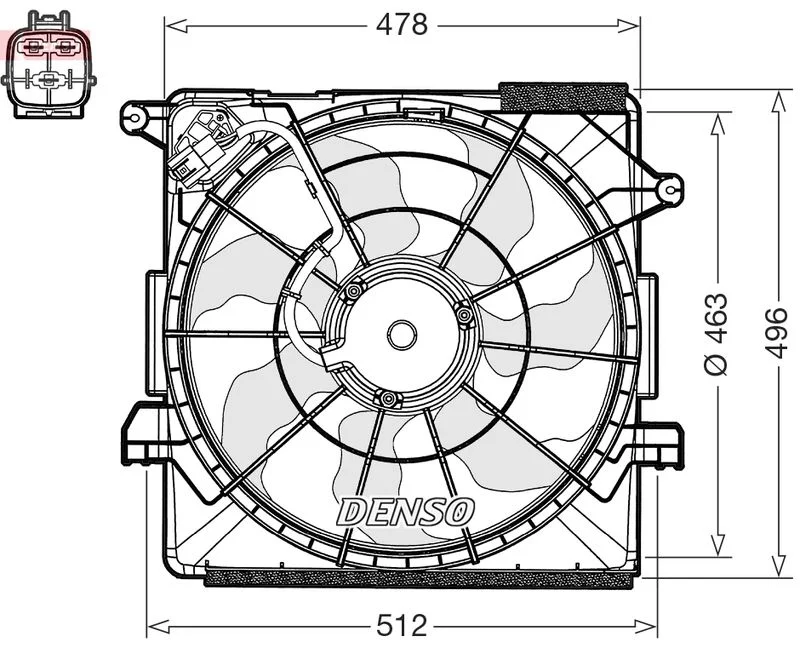 Fan, engine cooling DENSO DER43000