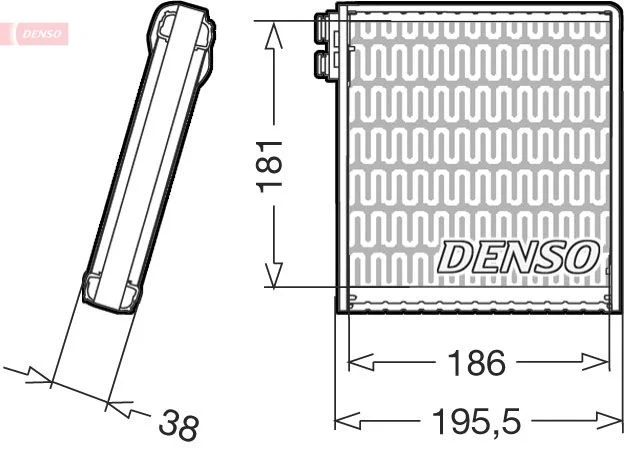 Evaporator, air conditioning DENSO DEV09103