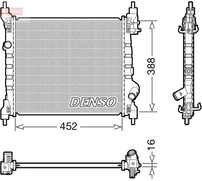 Hladilnik, hlajenje motorja DENSO DRM15014