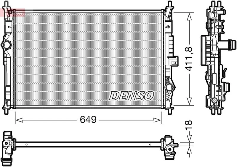 Radiator, engine cooling DENSO DRM21103