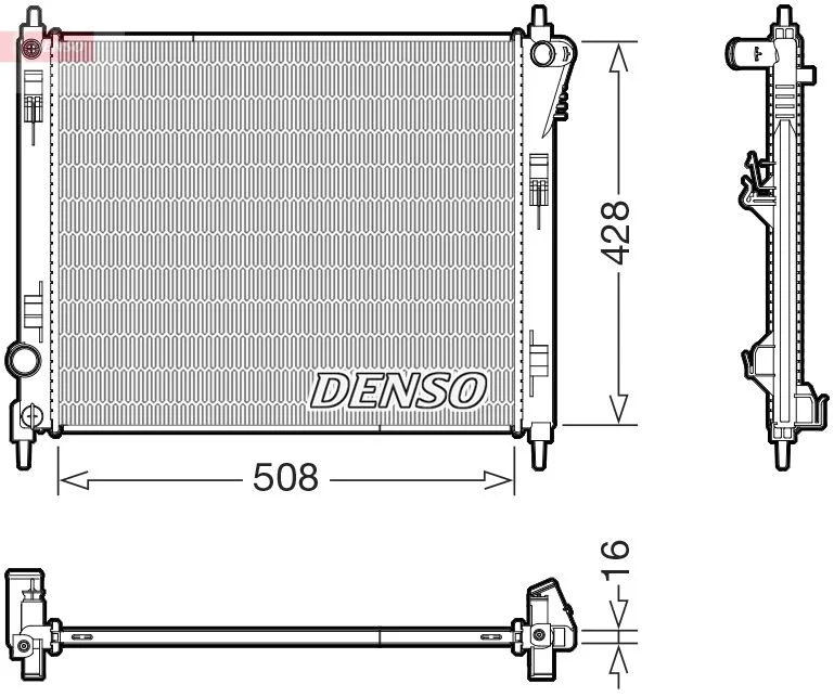 Radiator, engine cooling DENSO DRM46075