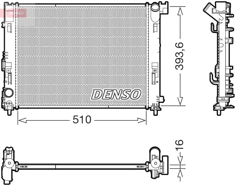 Radiator, engine cooling DENSO DRM46103