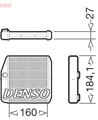 Izmenjevalnik toplote, notranje ogrevanje DENSO DRR09076