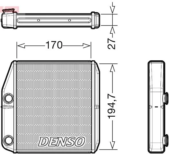 Izmenjevalnik toplote, notranje ogrevanje DENSO DRR09101