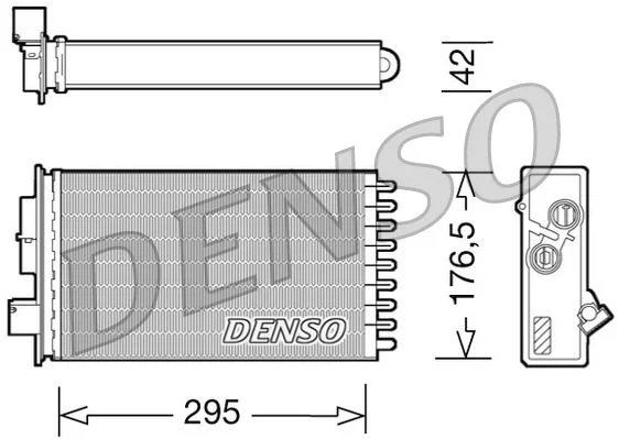 Izmenjevalnik toplote, notranje ogrevanje DENSO DRR12022