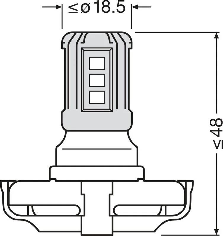 Žarnica, smernik ams-OSRAM 5201DWP-1BL