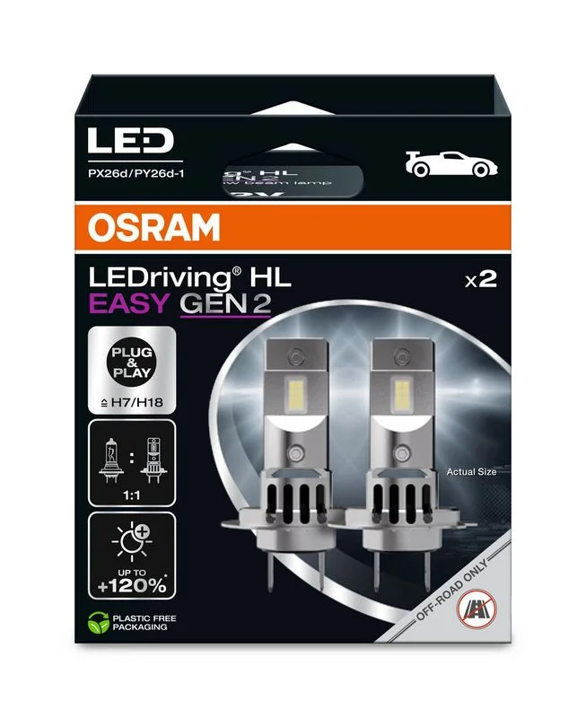 Bulb, high beam headlight OSR 64210DWESY2-2HB