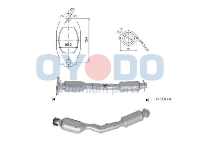 Catalytic Converter Oyodo 10N0126-OYO