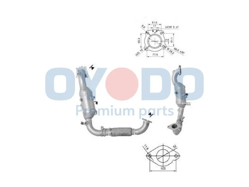 Catalytic Converter Oyodo 10N0155-OYO