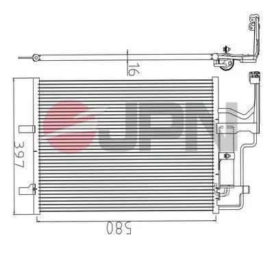 Condenser, air conditioning JPN 60C9108-JPN