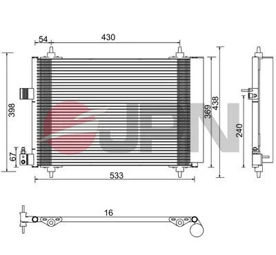 Kondenzator, klimatska naprava JPN 60C9122-JPN