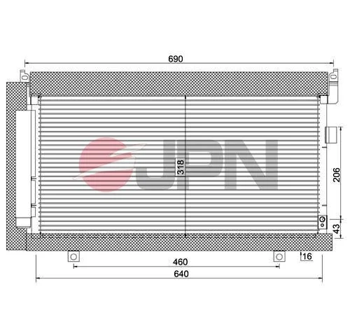 Condenser, air conditioning JPN 60C9132-JPN
