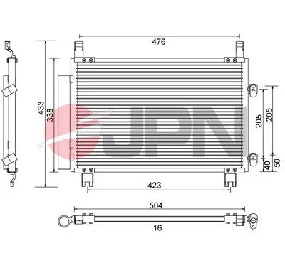 Condenser, air conditioning JPN 60C9133-JPN