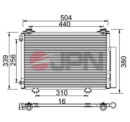 Condenser, air conditioning JPN 60C9135-JPN