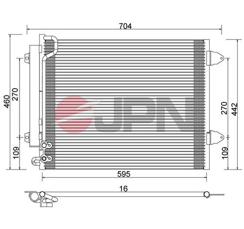 Condenser, air conditioning JPN 60C9141-JPN