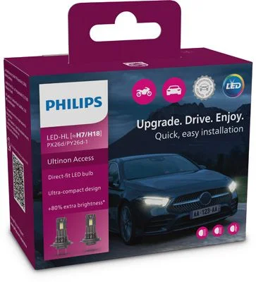 Bulb, high beam headlight PHILIPS 11972U2500CX